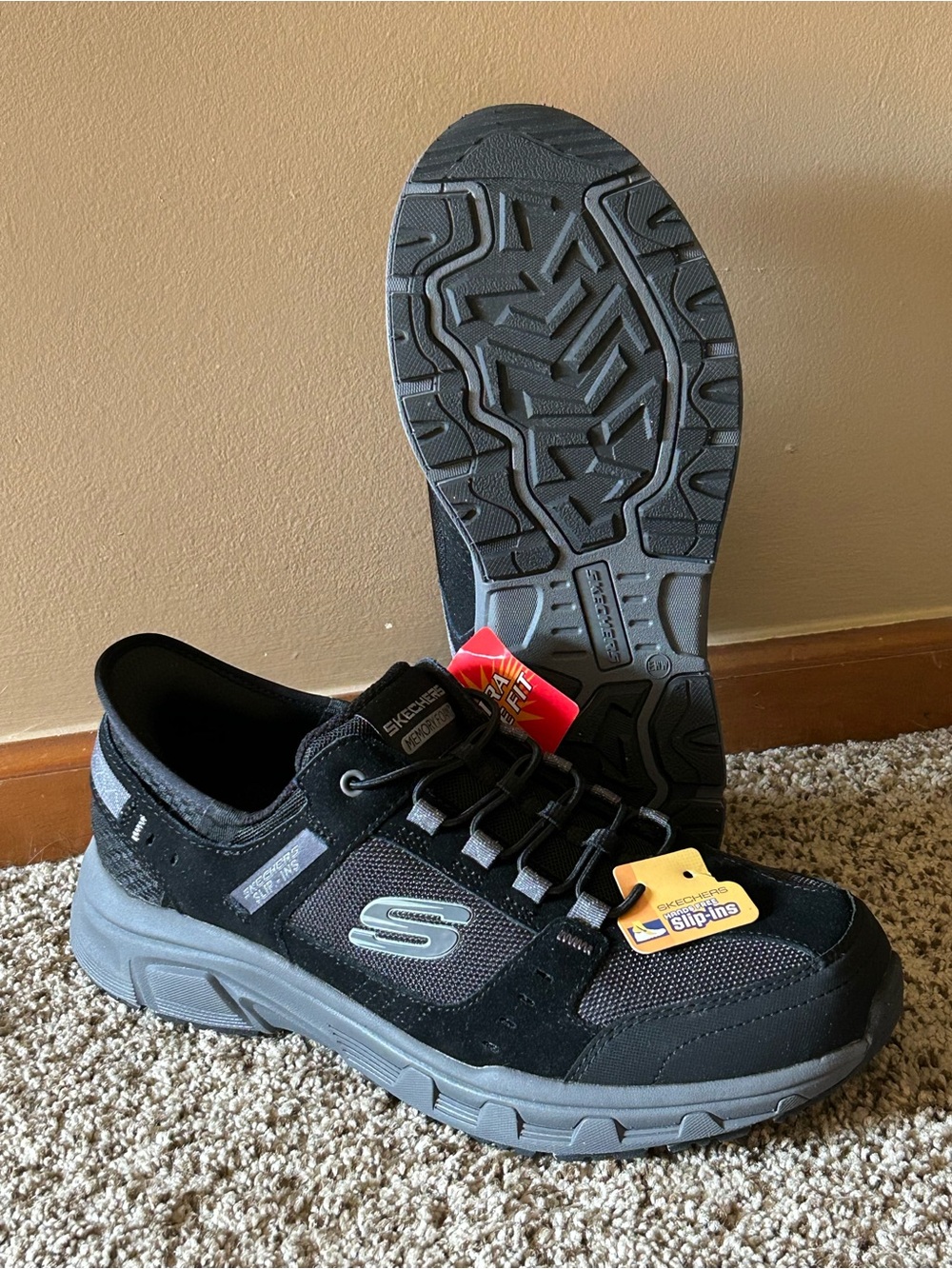 Skechers Oak Canyon Hands Free Relaxed Fit Suede & Mesh men's 10WW